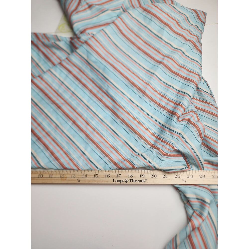 Unique Vintage Jumpsuit Women 3X Striped beachy Wide leg funky cropped Summer 70 - Picture 9 of 13